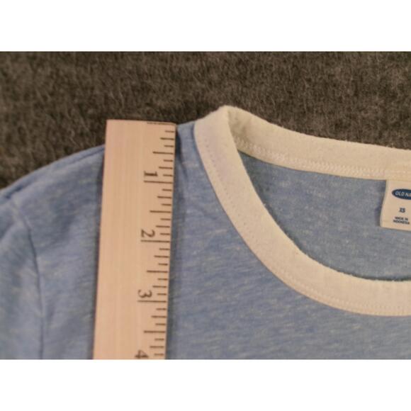 Old Navy Shirt Womens Extra Small Blue Summer Travel Playful Casual Costal Beach - Picture 4 of 9